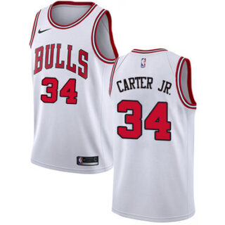 Nike Bulls #34 Wendell Carter Jr. White NBA Swingman Association Edition Jersey