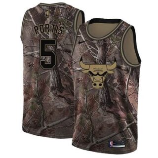 Nike Bulls #5 Bobby Portis Camo NBA Swingman Realtree Collection Jersey