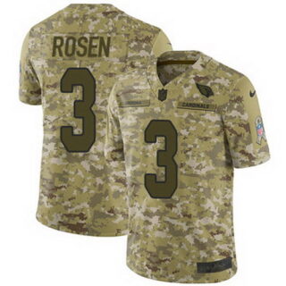 Nike Cardinals #3 Josh Rosen Camo Men's Stitched NFL Limited 2018 Salute to Service Jersey