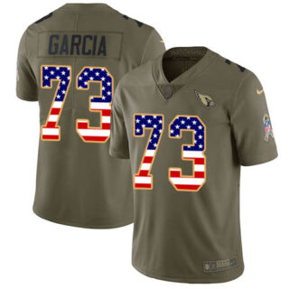 Nike Cardinals #73 Max Garcia Olive USA Flag Men's Stitched NFL Limited 2017 Salute To Service Jersey