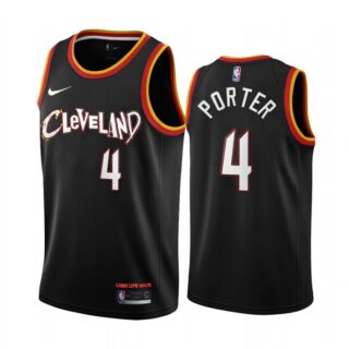 Nike Cavaliers #4 Kevin Porter Jr. Black NBA Swingman 2020-21 City Edition Jersey