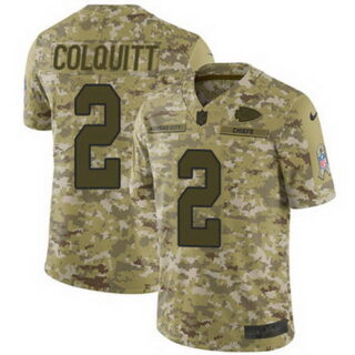 Nike Chiefs #2 Dustin Colquitt Camo Men's Stitched NFL Limited 2018 Salute To Service Jersey
