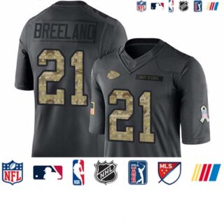 Nike Chiefs #21 Bashaud Breeland Black Men's Stitched NFL Limited 2016 Salute To Service Jersey