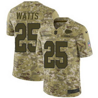 Nike Chiefs #25 Armani Watts Camo Men's Stitched NFL Limited 2018 Salute To Service Jersey