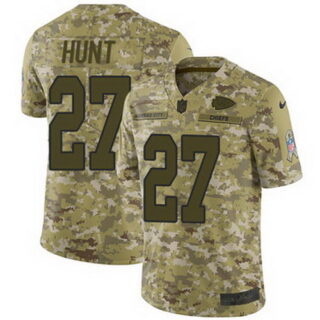 Nike Chiefs #27 Kareem Hunt Camo Men's Stitched NFL Limited 2018 Salute To Service Jersey