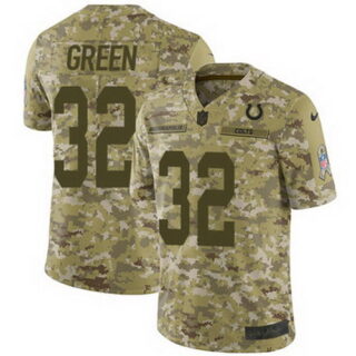 Nike Colts #32 T.J. Green Camo Men's Stitched NFL Limited 2018 Salute To Service Jersey