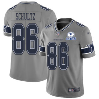 Nike Cowboys #86 Dalton Schultz Gray Men's Stitched With Established In 1960 Patch NFL Limited Inverted Legend Jersey