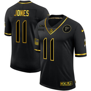 Nike Falcons 11 Julio Jones Black Gold 2020 Salute To Service Limited Jersey