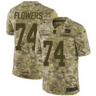 Nike Giants #74 Ereck Flowers Camo Men's Stitched NFL Limited 2018 Salute To Service Jersey