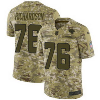 Nike Jaguars #76 Will Richardson Camo Men's Stitched NFL Limited 2018 Salute To Service Jersey