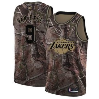 Nike Lakers #9 Nick Van Exel Camo NBA Swingman Realtree Collection Jersey