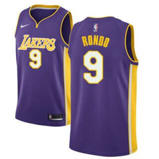 Nike Lakers #9 Rajon Rondo Purple NBA Swingman Statement Edition Jersey