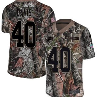 Nike Lions #40 Jarrad Davis Camo Men's Stitched NFL Limited Rush Realtree Jersey