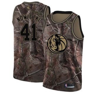 Nike Mavericks #41 Dirk Nowitzki Camo Women's NBA Swingman Realtree Collection Jersey