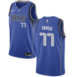 Nike Mavericks #77 Luka Doncic Royal NBA Swingman Icon Edition Jersey