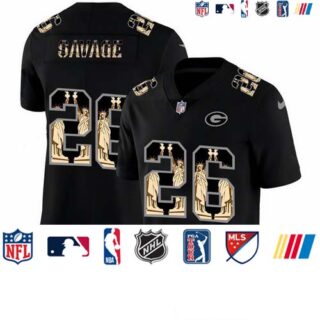 Nike Packers 26 Darnell Savage Jr. Black Statue Of Liberty Limited Jersey