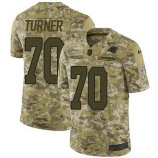 Nike Panthers #70 Trai Turner Camo Youth Stitched NFL Limited 2018 Salute to Service Jersey