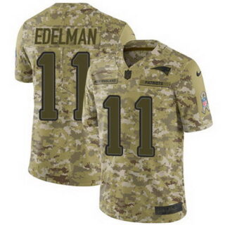 Nike Patriots #11 Julian Edelman Camo Youth Stitched NFL Limited 2018 Salute to Service Jersey