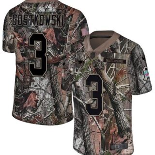 Nike Patriots #3 Stephen Gostkowski Camo Men's Stitched NFL Limited Rush Realtree Jersey
