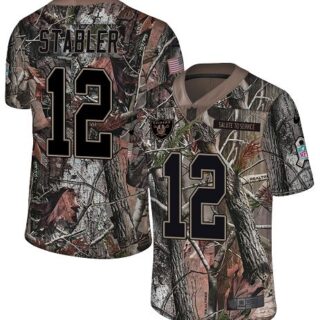 Nike Raiders #12 Kenny Stabler Camo Men's Stitched NFL Limited Rush Realtree Jersey