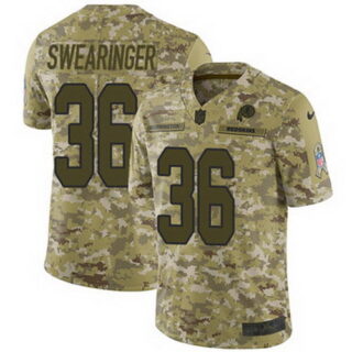 Nike Redskins #36 D.J. Swearinger Camo Youth Stitched NFL Limited 2018 Salute to Service Jersey