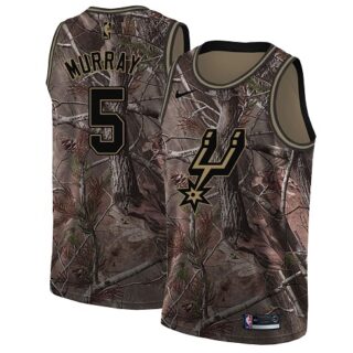 Nike Spurs #5 Dejounte Murray Camo NBA Swingman Realtree Collection Jersey