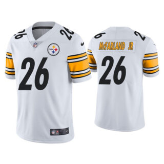 Nike Steelers 26 Anthony McFarland Jr. White Team Vapor Untouchable Limited Jersey