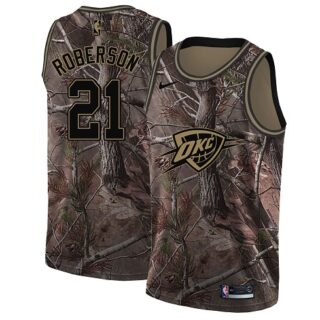 Nike Thunder #21 Andre Roberson Camo Women's NBA Swingman Realtree Collection Jersey