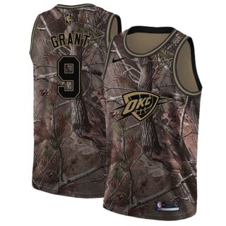 Nike Thunder #9 Jerami Grant Camo Women's NBA Swingman Realtree Collection Jersey