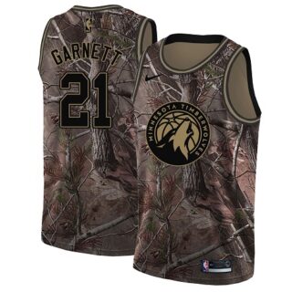 Nike Timberwolves #21 Kevin Garnett Camo Youth NBA Swingman Realtree Collection Jersey