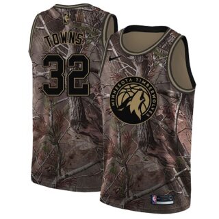 Nike Timberwolves #32 Karl-Anthony Towns Camo Youth NBA Swingman Realtree Collection Jersey
