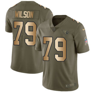 Nike Titans #79 Isaiah Wilson Olive Gold Men's Stitched NFL Limited 2017 Salute To Service Jersey