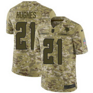 Nike Vikings #21 Mike Hughes Camo Youth Stitched NFL Limited 2018 Salute to Service Jersey