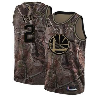 Nike Warriors #2 Jordan Bell Camo NBA Swingman Realtree Collection Jersey