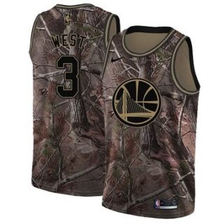 Nike Warriors #3 David West Camo NBA Swingman Realtree Collection Jersey