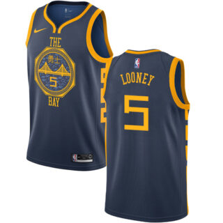 Nike Warriors #5 Kevon Looney Navy NBA Swingman City Edition 2018 19 Jersey