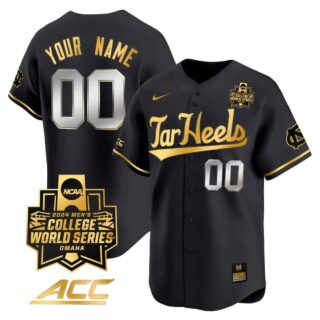 North Carolina Tar Heels 2024 College World Series Vapor Premier Limited Custom Jersey All Stitched White Gold