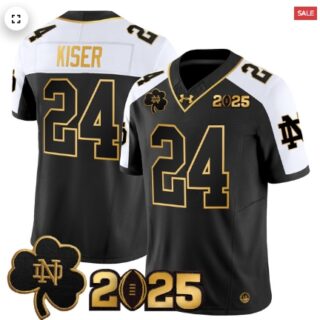 Notre Dame Fighting Irish 2025 CFP Final Patch Gold Vapor Limited Jersey Alternate Jack Kiser