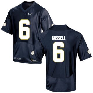 Notre Dame Fighting Irish 6 KeiVarae Russell Navy College Football Jersey