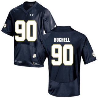 Notre Dame Fighting Irish 90 Isaac Rochell Navy College Football Jersey