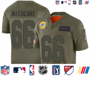 Packers #66 Ray Nitschke Camo Youth Stitched Football Limited 2019 Salute to Service Jersey