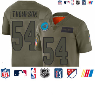 Panthers #54 Shaq Thompson Camo Youth Stitched Football Limited 2019 Salute to Service Jersey