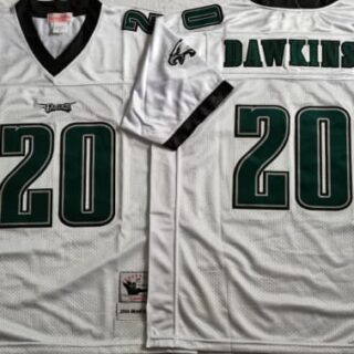 Philadelphia Eagles White #20 Brian Dawkins Throwback Jersey