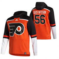Philadelphia Flyers #56 Erik Gustafsson Reverse Retro Pullover Hoodie Orange