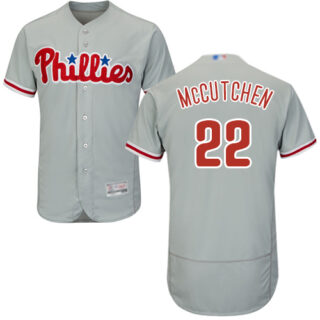 Phillies #22 Andrew McCutchen Grey Flexbase Authentic Collection Stitched Baseball Jersey