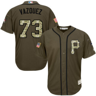Pirates #73 Felipe Vazquez Green Salute to Service Stitched Baseball Jersey