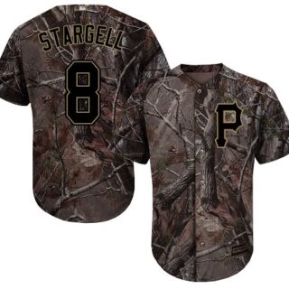Pirates #8 Willie Stargell Camo Realtree Collection Cool Base Stitched Youth Baseball Jersey