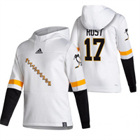 Pittsburgh Penguins #17 Bryan Rust Reverse Retro Pullover Hoodie White