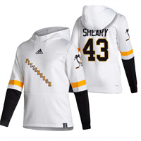 Pittsburgh Penguins #43 Conor Sheary Reverse Retro Pullover Hoodie White