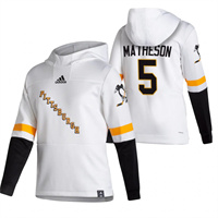 Pittsburgh Penguins #5 Mike Matheson Reverse Retro Pullover Hoodie White